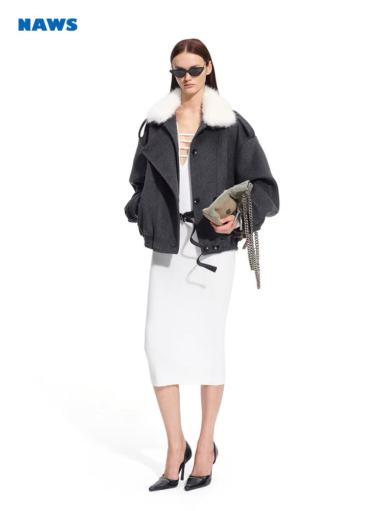 Flight Jacket Wool Coat