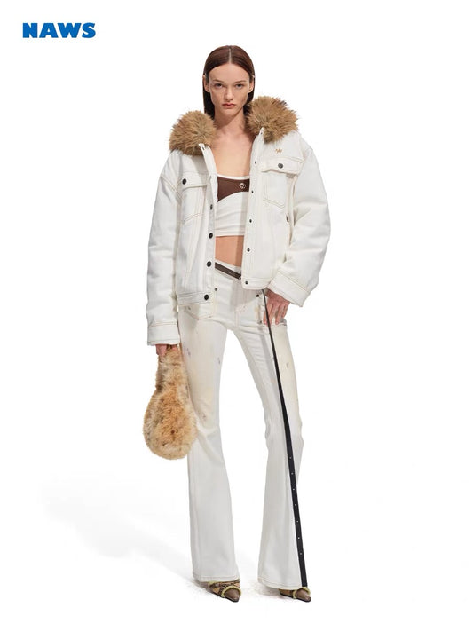 Polar - Oversized Denim Padded Jacket