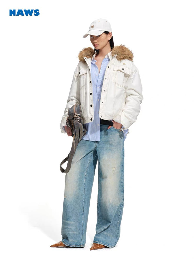 Polar - Oversized Denim Padded Jacket