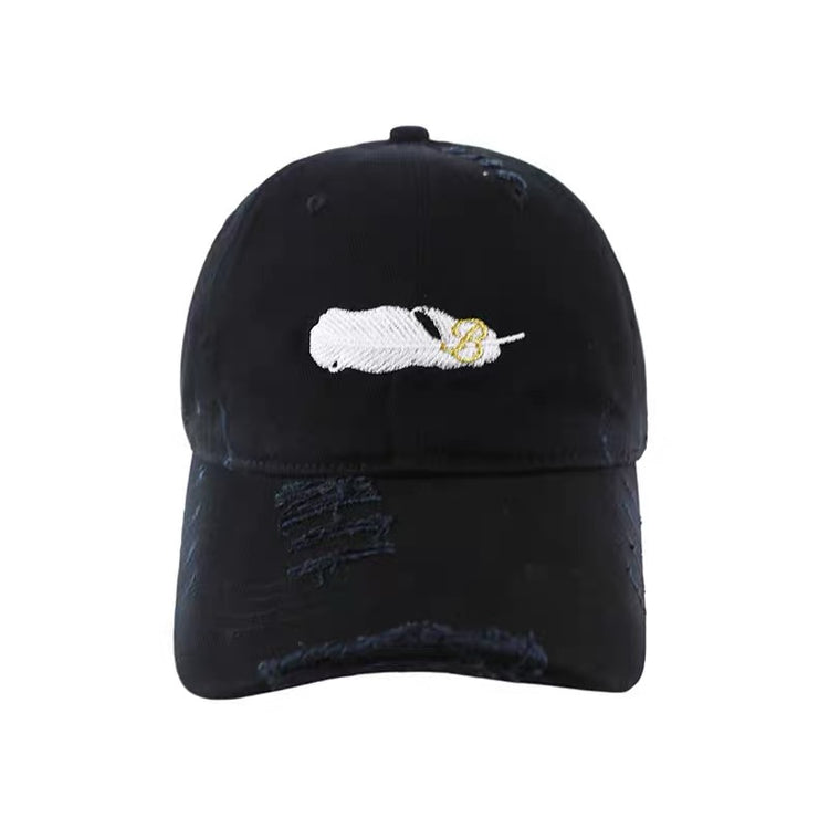 Feather Logo Embroidered Baseball Cap