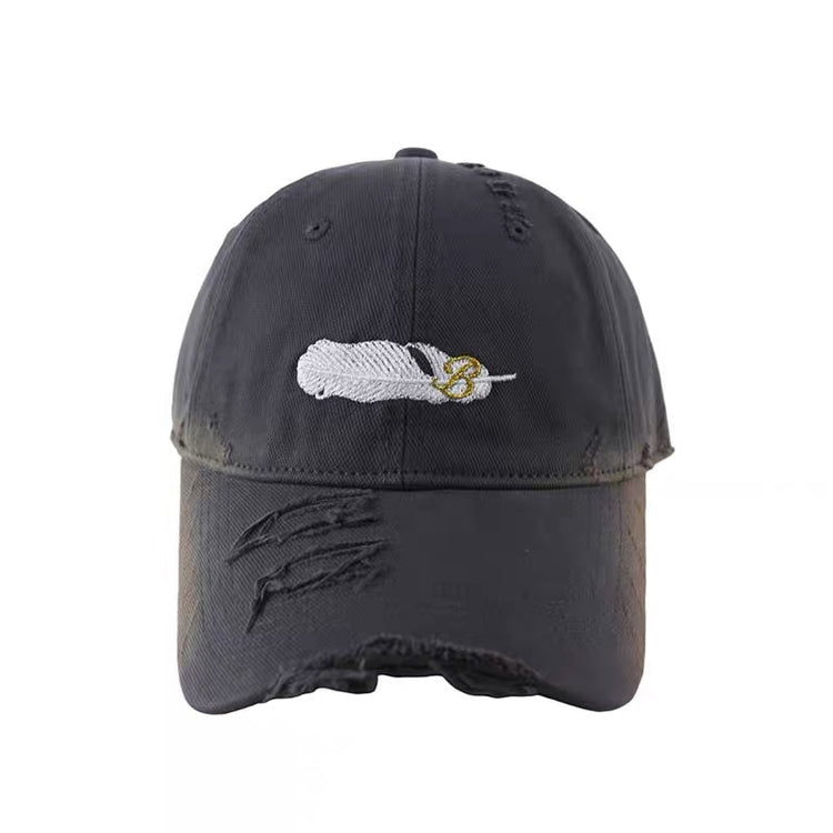 Feather Logo Embroidered Baseball Cap