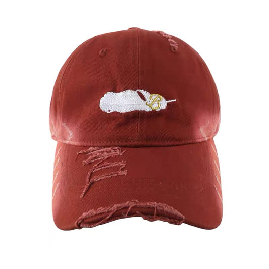 Feather Logo Embroidered Baseball Cap