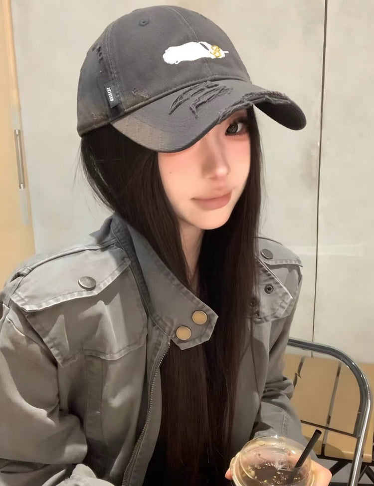 Feather Logo Embroidered Baseball Cap