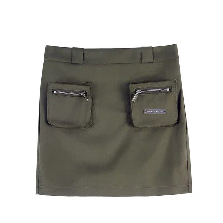 Cargo Pocket Utility Mini Skirt
