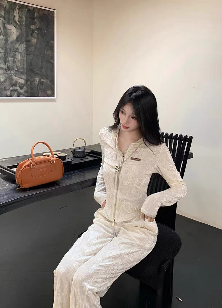 Shimmer Velvet Athleisure Set
