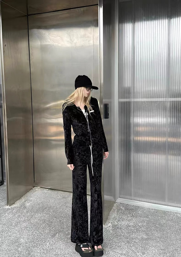 Shimmer Velvet Athleisure Set