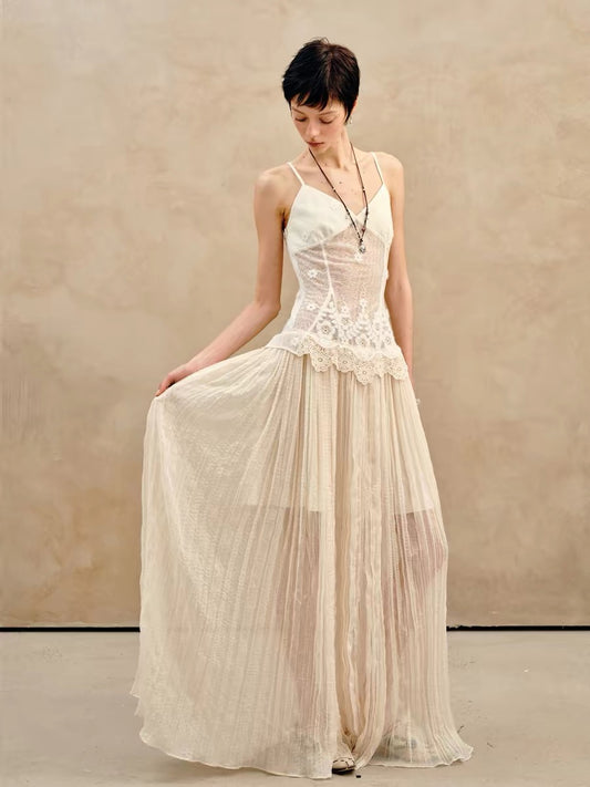 French Riviera Cowl-Neck Maxi Dress