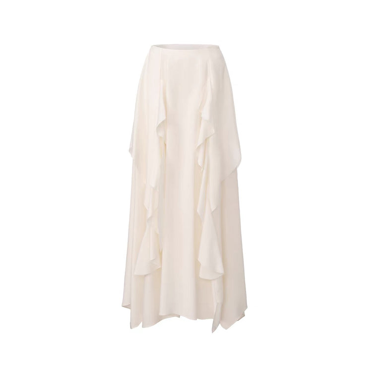 Draped Sequin Maxi Skirt