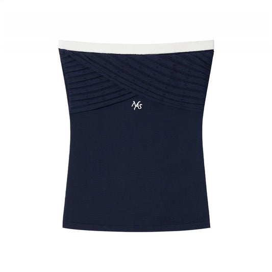 Lace Knit Bandeau Top