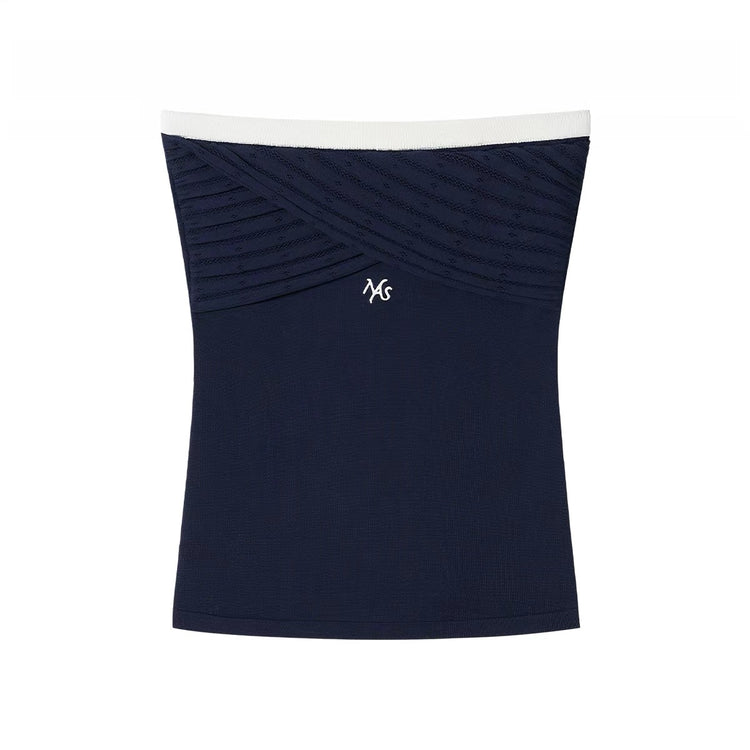 Lace Knit Bandeau Top