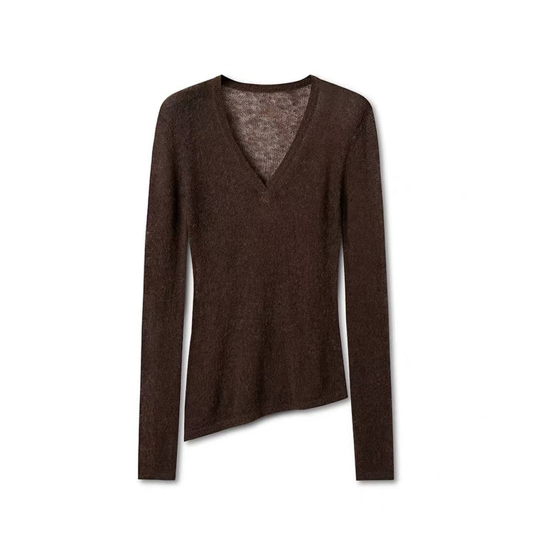 Megan V-Neck Knit Sweater