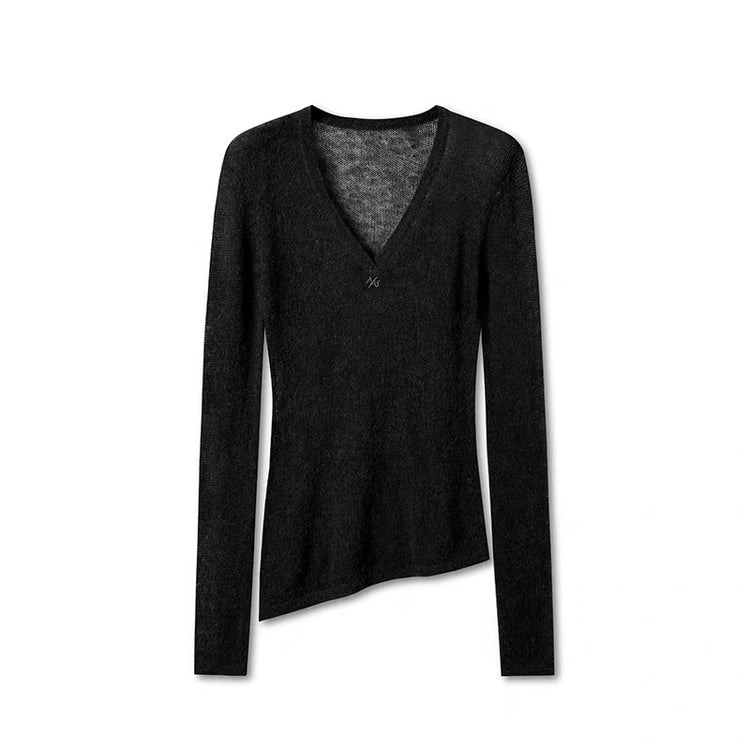Megan V-Neck Knit Sweater