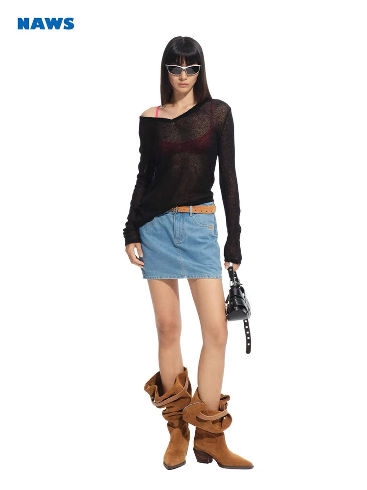 Megan V-Neck Knit Sweater