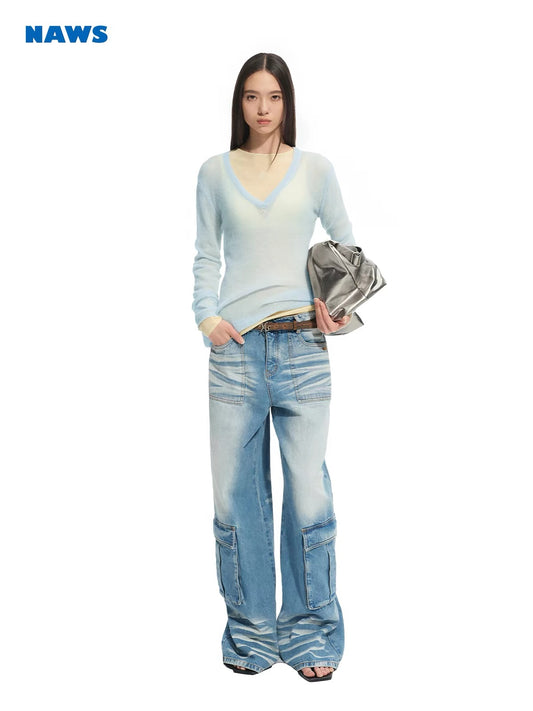 Megan V-Neck Knit Sweater
