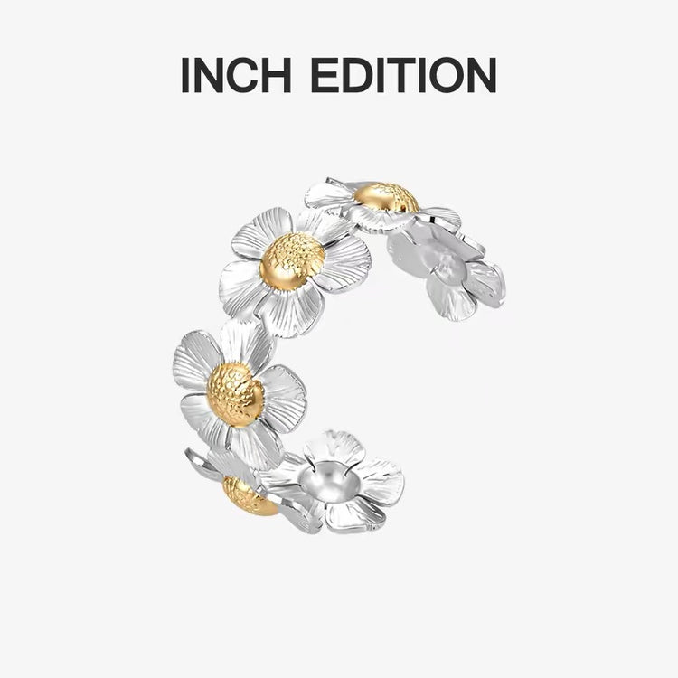 Wide Daisy Petal Cuff