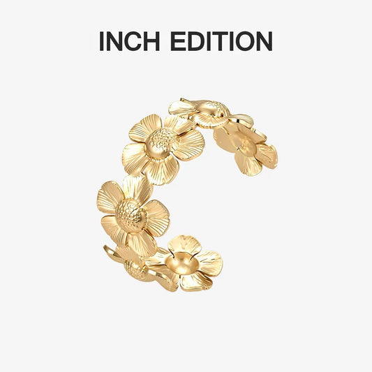 Wide Daisy Petal Cuff