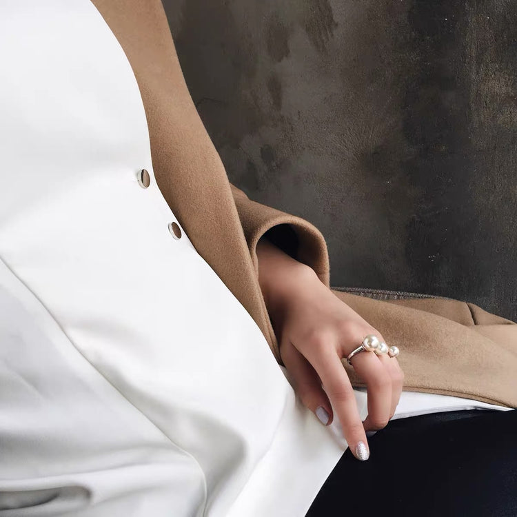 Trio Pearl Linked Rings