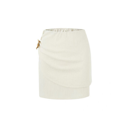 Golden Flower Asymmetric Skirt