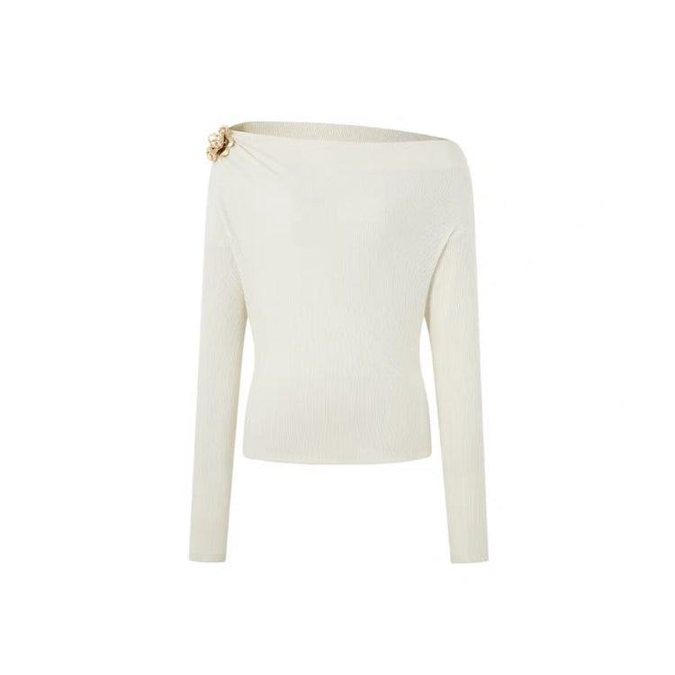 Gold Flower Layering Top