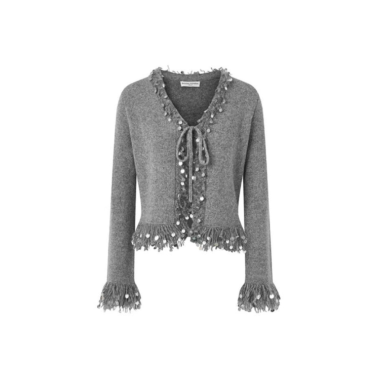 Embellished Fringe Cardigan