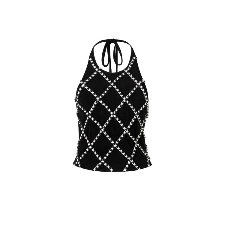 Plaid Halter Top