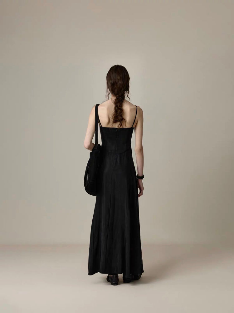 Draped Cowl Neck Slip Dress