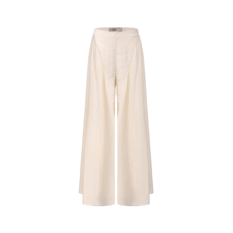 Panelled Wide-Leg Trousers