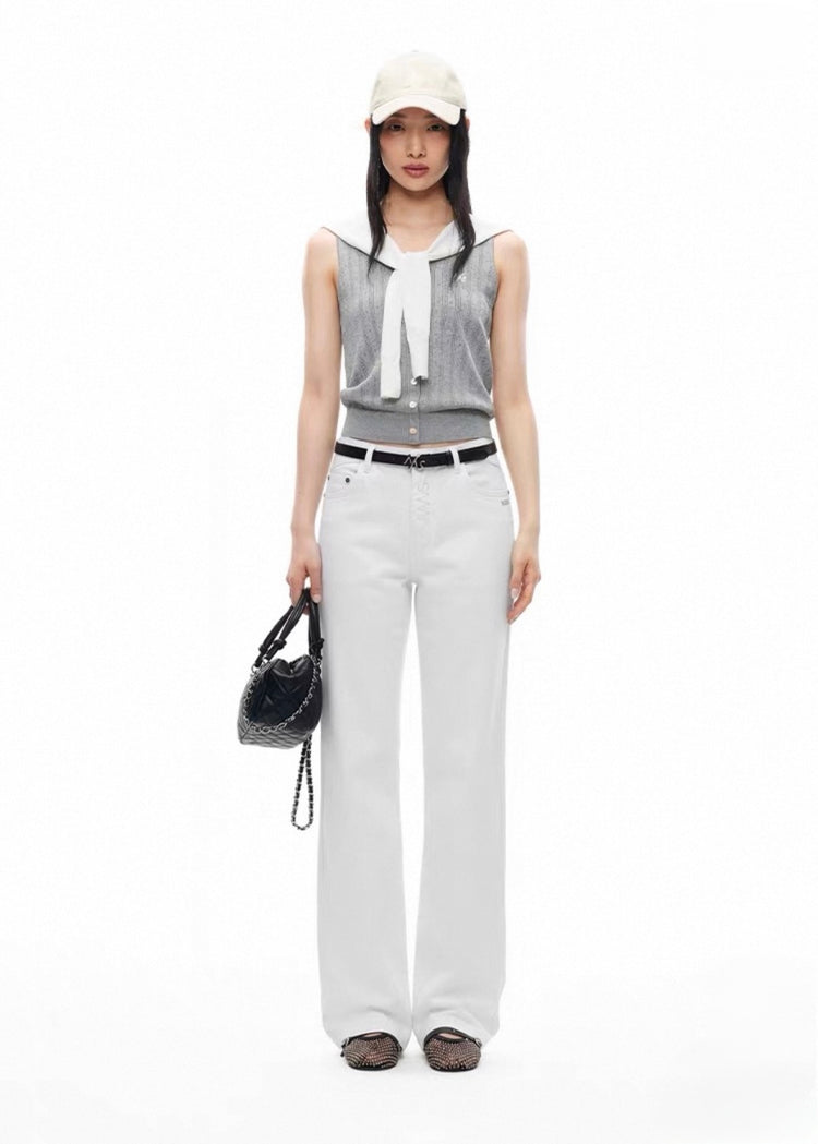 +5cm N4 Golden Ratio Straight-Leg Jeans