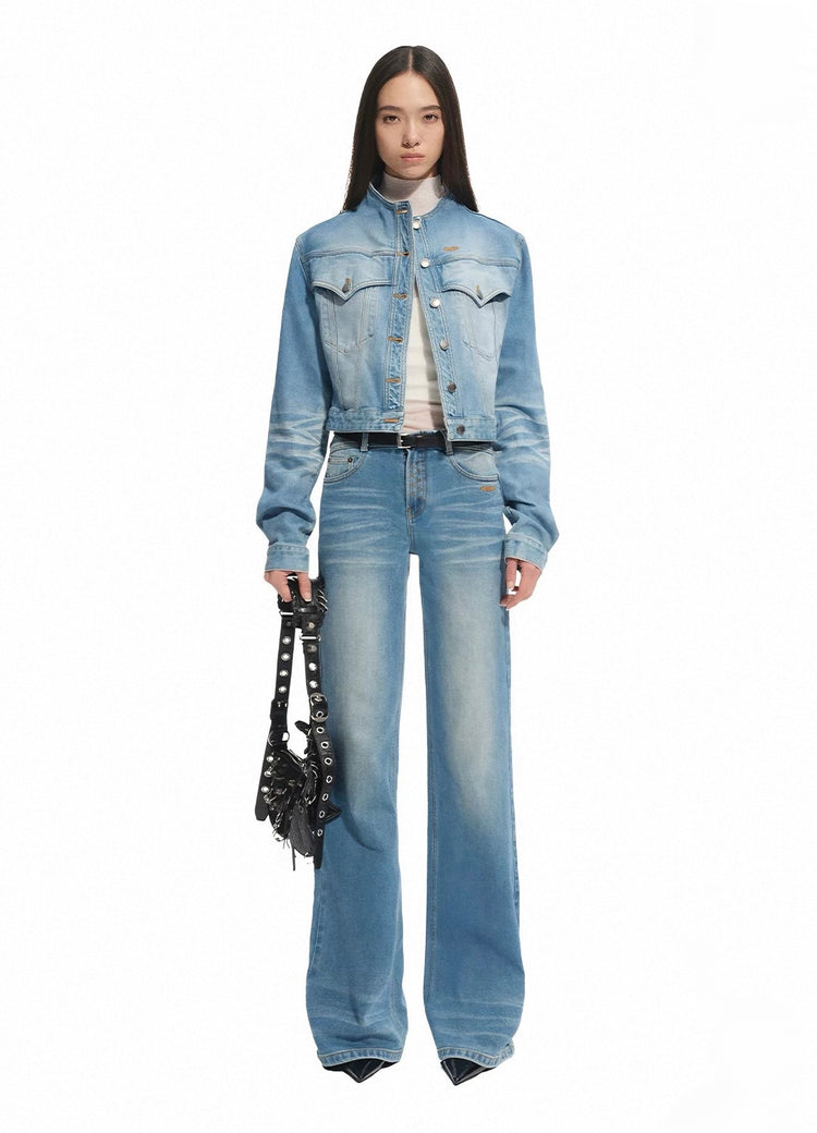 +5cm N4 Golden Ratio Straight-Leg Jeans