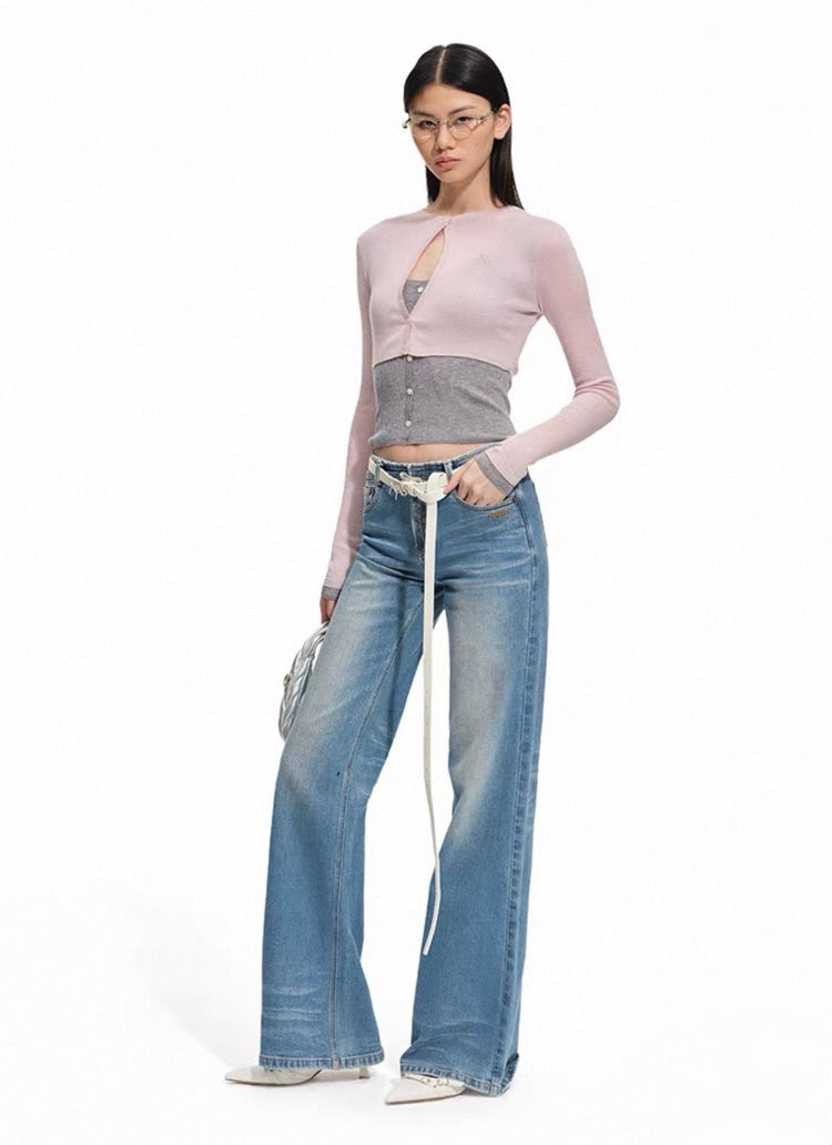 +5cm N4 Golden Ratio Straight-Leg Jeans
