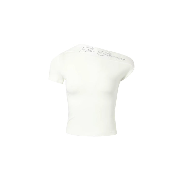 Mesh-Panel Asymmetric Short-Sleeve T-Shirt