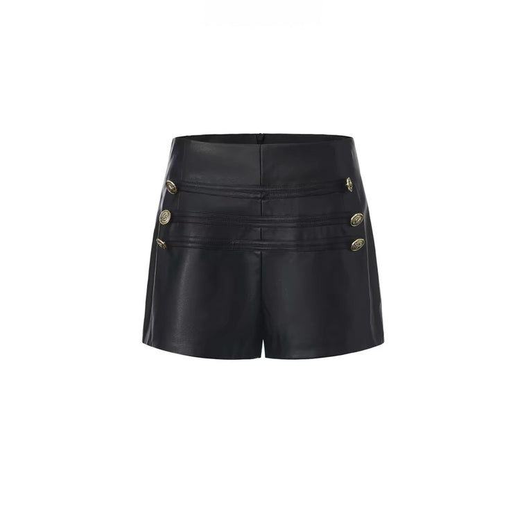 Regal H-Line Leather Shorts