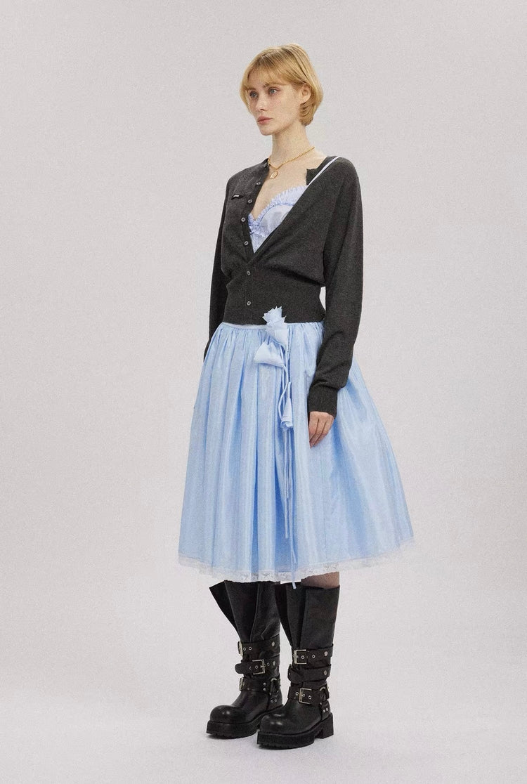 Strappy Deconstructed Faux-Layered Knit Top