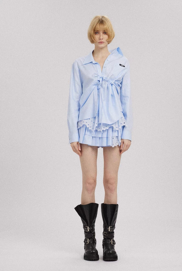 Strappy Ruched Shirt