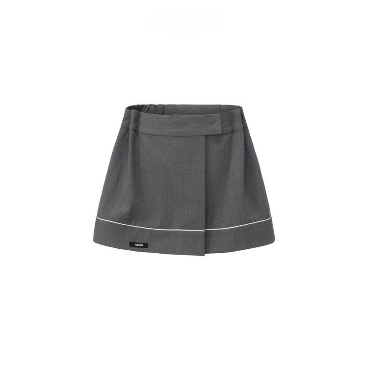 Preppy A-Line Suit Skirt