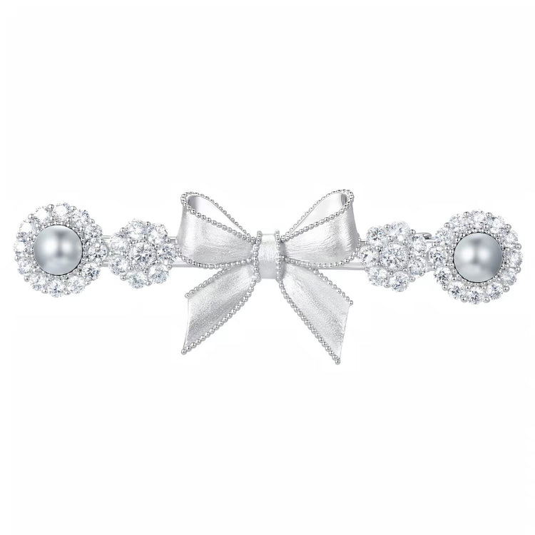 YVMIN X SHUSHUTONG / Long Bowknot Gemstone Hair Clip