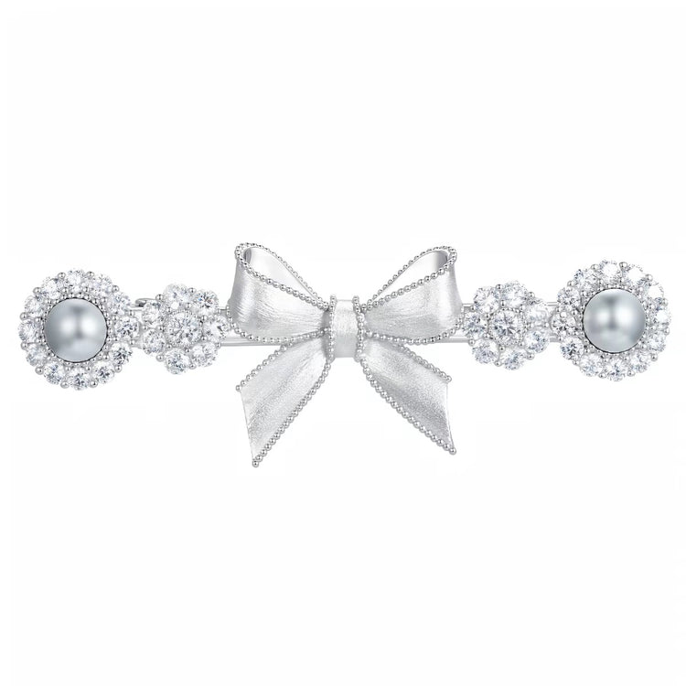 YVMIN X SHUSHUTONG / Long Bowknot Gemstone Hair Clip