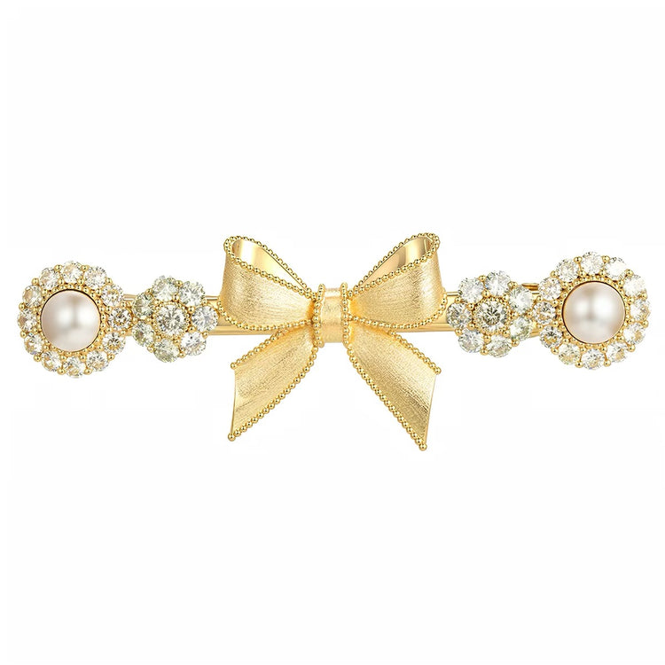 YVMIN X SHUSHUTONG / Long Bowknot Gemstone Hair Clip