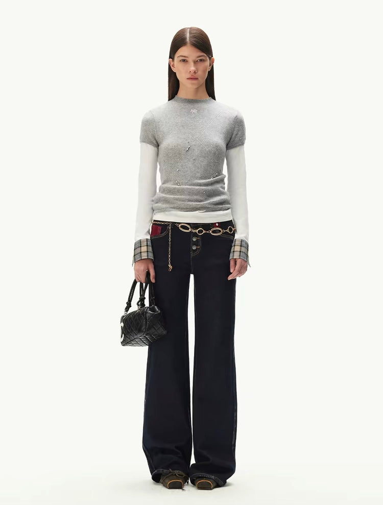 +5CM N4 Distressed Jeans