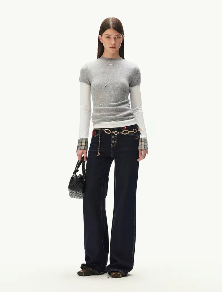 +5CM N4 Distressed Jeans