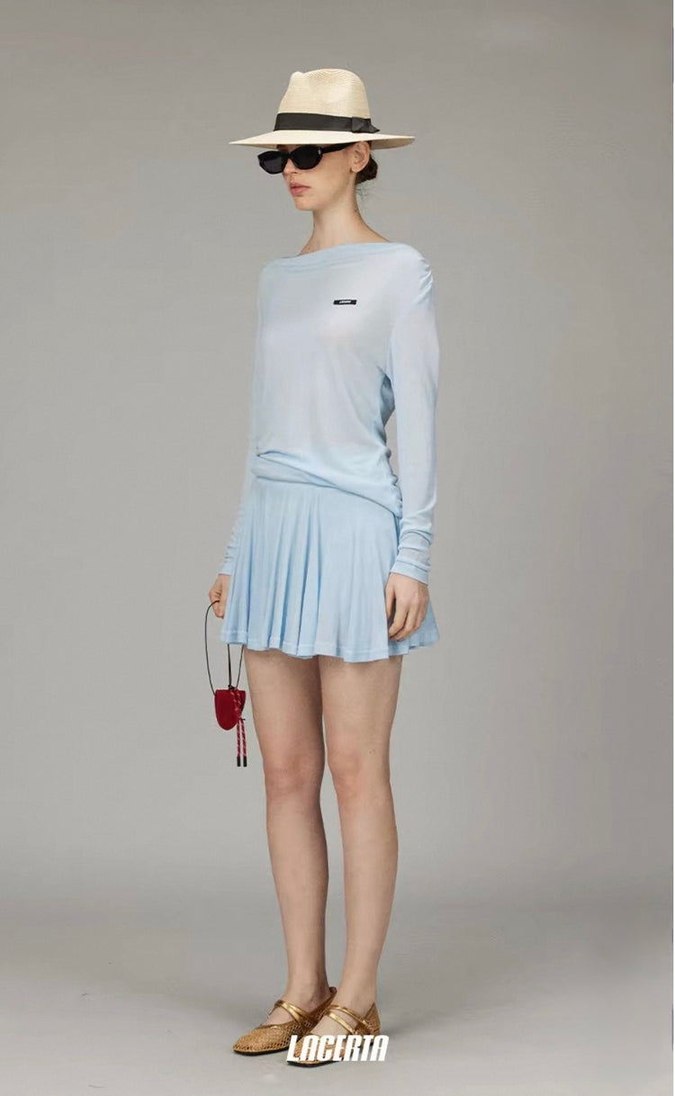 Cowl Neck Long Sleeve Knit Top