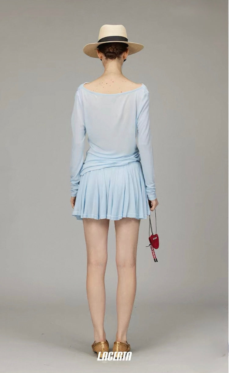 Cowl Neck Long Sleeve Knit Top