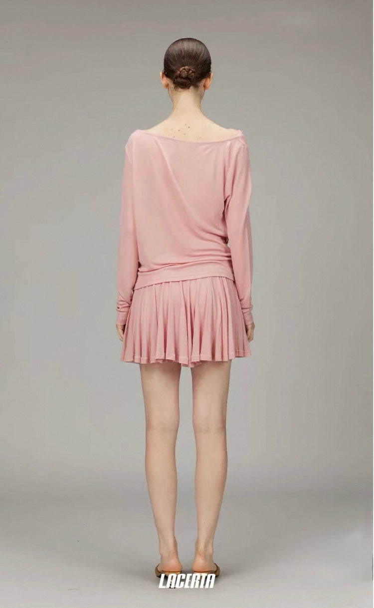 Cowl Neck Long Sleeve Knit Top