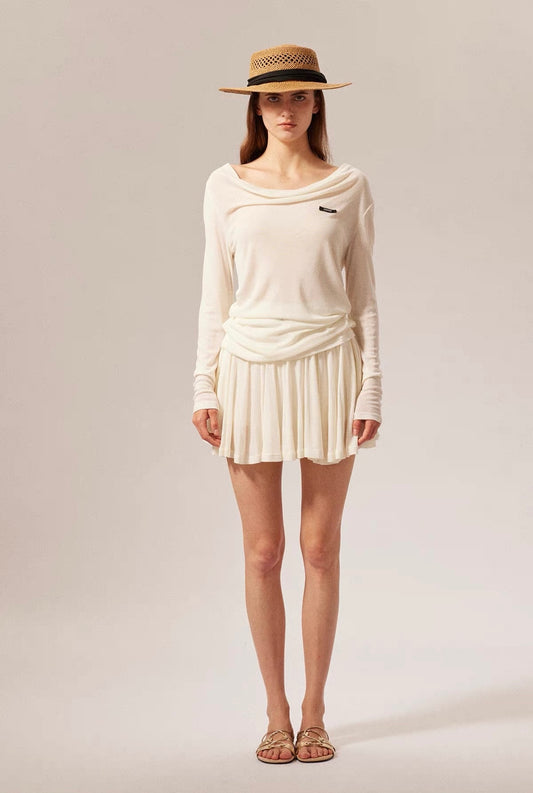 Sheer Fine Knit Skirt