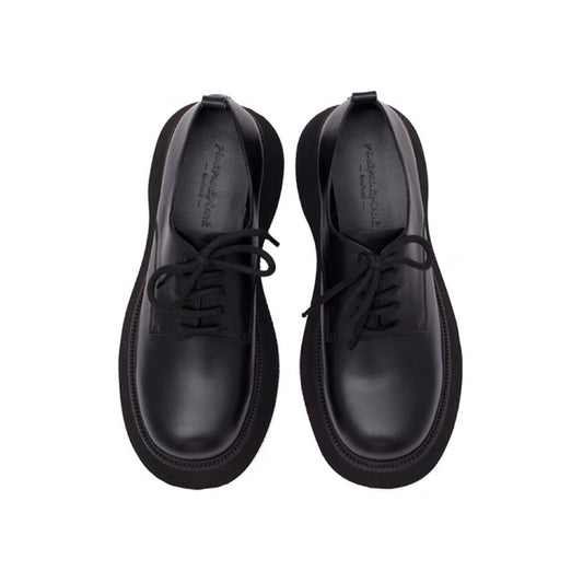 Strawberry Class 2 Series Black Thick-soled Derby Shoes