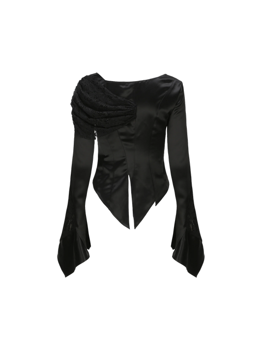 Black Lace Split Suit