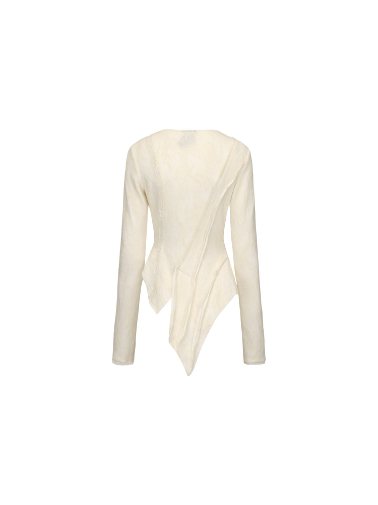 Off-white Panelled Fake Two-piece Top