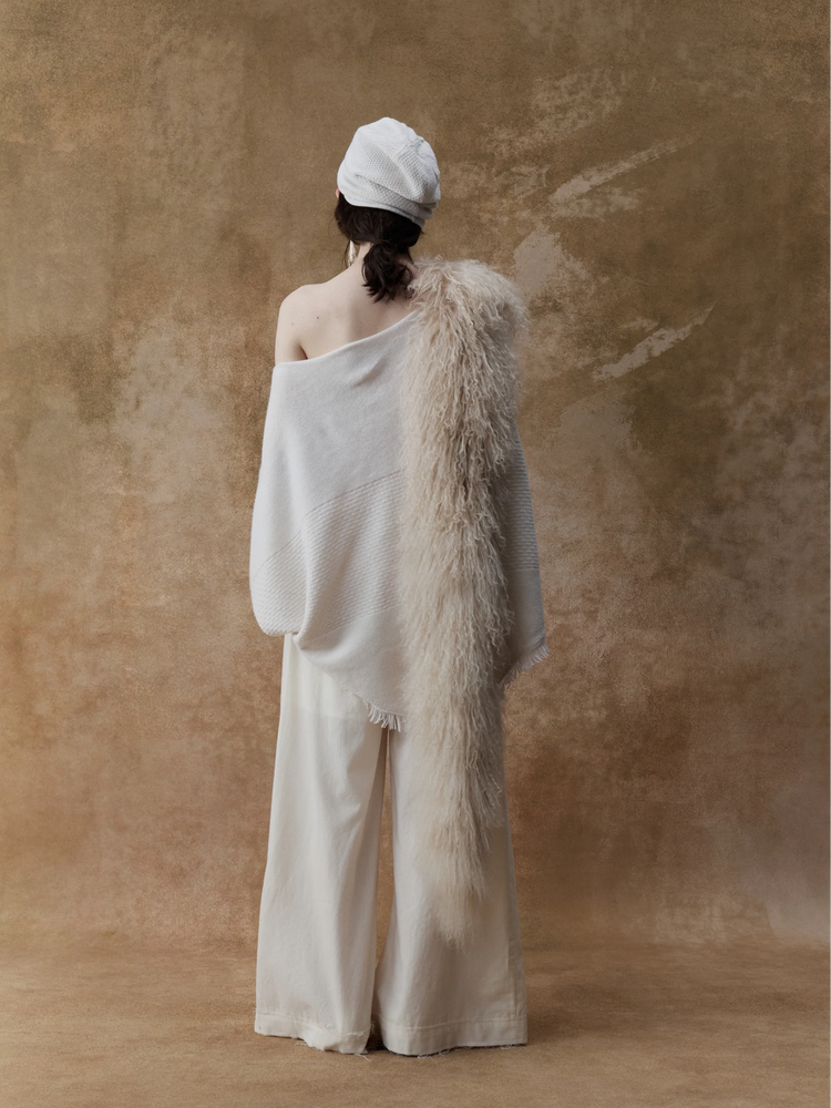 Off-white Textured Panelled Sweater