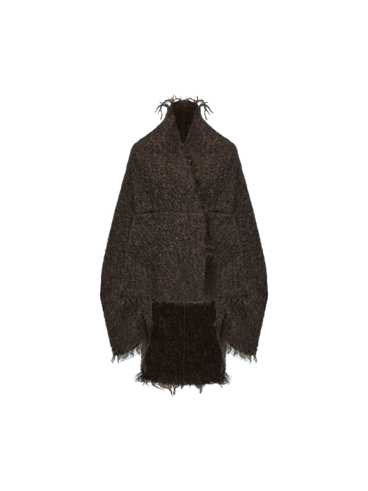 Alpaca Wool Two-way Structured Cardigan