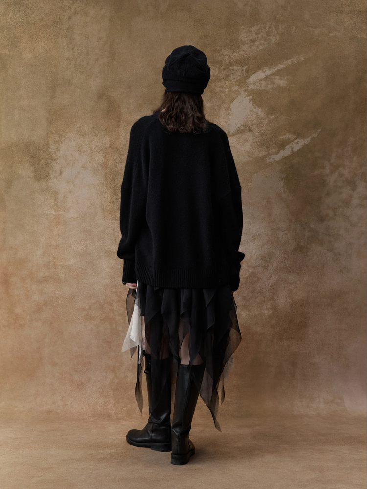 Black Beaded Sweater Cardigan